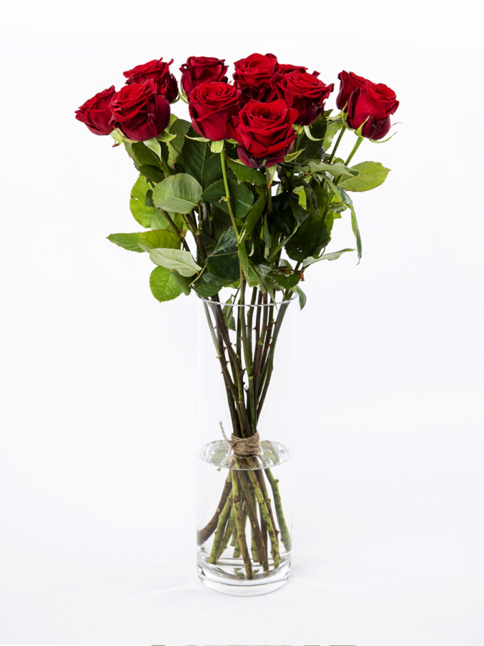 Vase en acrylique pour 10-15 roses - Ø12 - incassable
