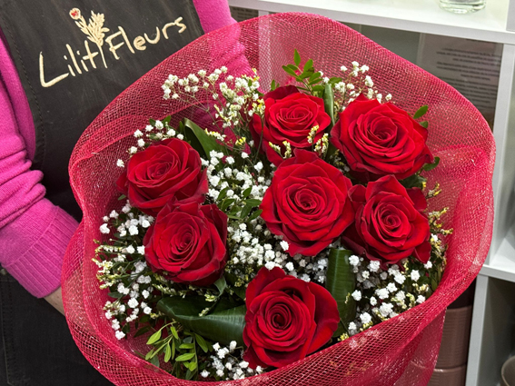 Boquet de fleurs Roses rouges