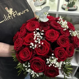 30 roses rouges