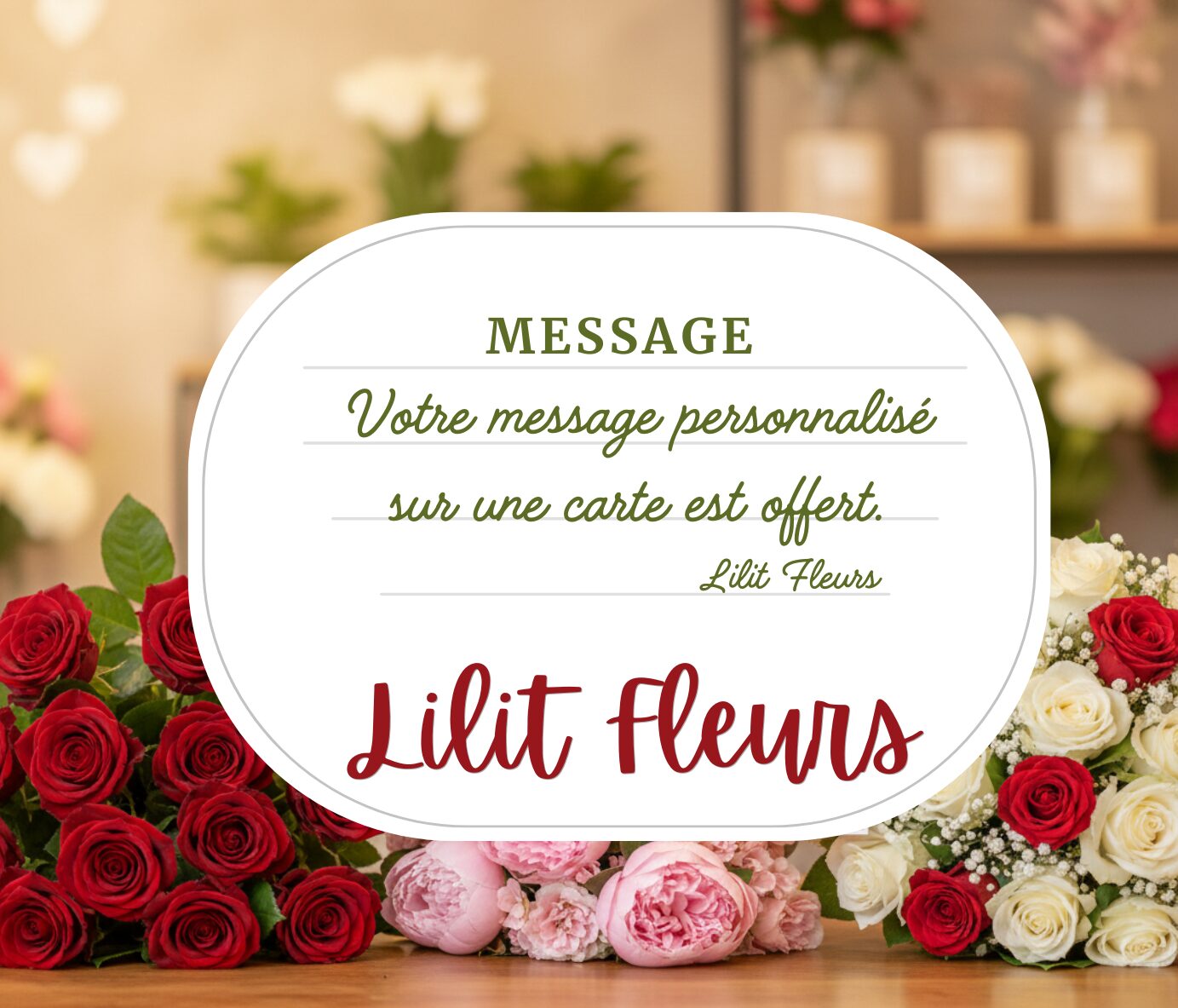 Message bouquet de fleurs livraison Bruxelles gratuit